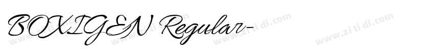 BOXIGEN Regular字体转换 BOXIGEN Regular字体转换